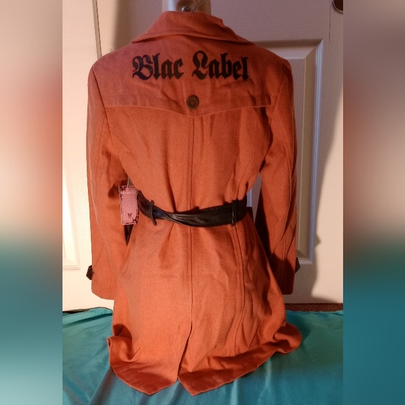 BLAC LABEL PINK , ORANGE BELTED COAT SIZE LARGE - Picture 4 of 14